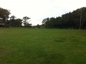 Blick auf die alten Plätze an der Huder Strasse